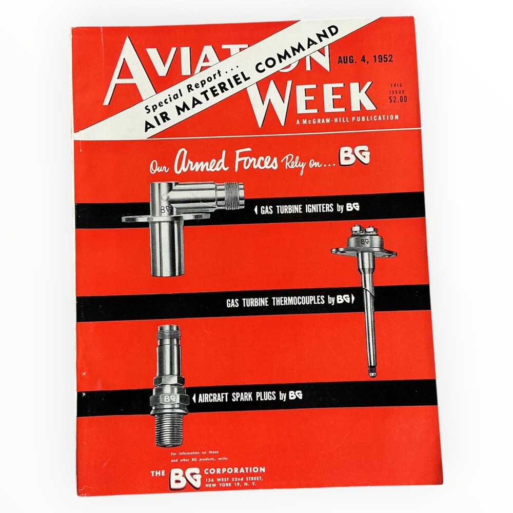 Aviation Week August 4 1952 Air Materiel Command USAF Special Issue